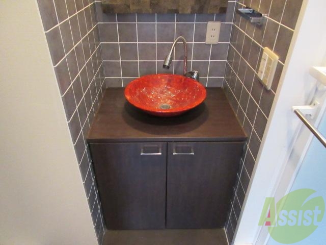 洗面設備　可愛い洗面台ですね。