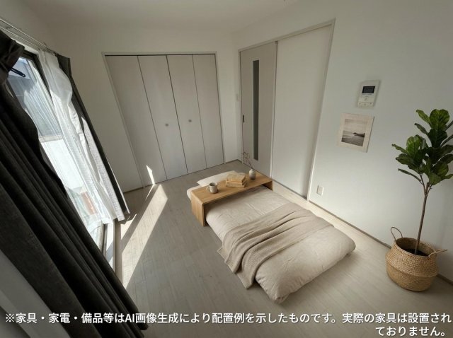 居室・リビング　※家具・家電・備品等はＡＩ画像生成により配置礼を示したもので
