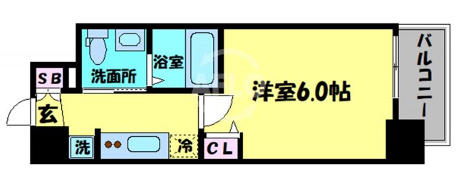 エグゼ弁天町の間取り写真
