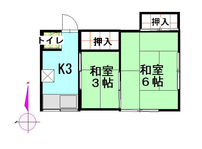 荒川区南千住のアパートの間取り