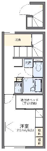 【レオパレス中央西の間取り】