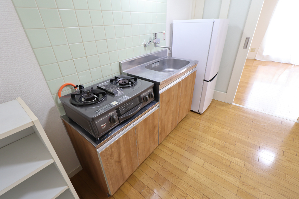 キッチン　２口コンロ標準装備です♪