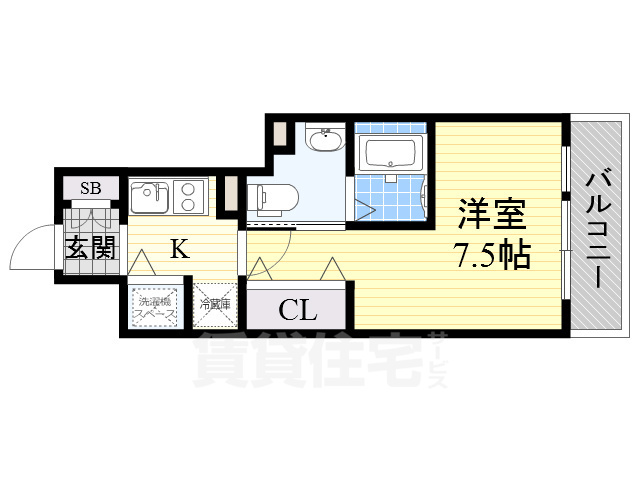 グランルージュ中之島南の間取り