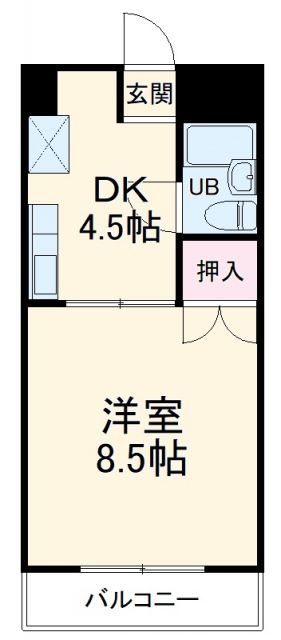 岡崎市柱のマンションの間取り