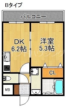 【大阪市住之江区西住之江のマンションの間取り】