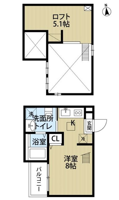 Cozy　Loft(コージーロフト)の間取り