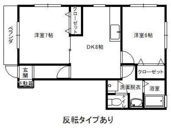 広島市安芸区矢野西のアパートの間取り