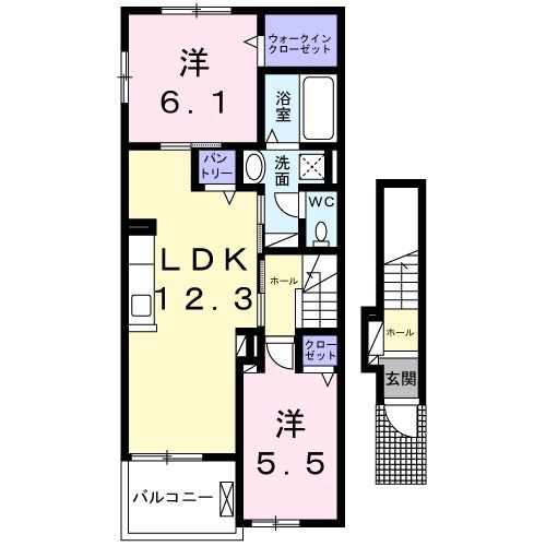 ブリス　エイエム　IIの間取り