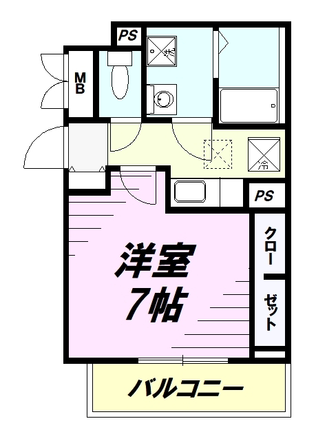 八王子市中野山王のアパートの間取り