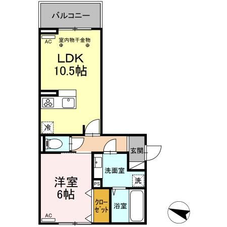 【D-ROOM野間大池の間取り】