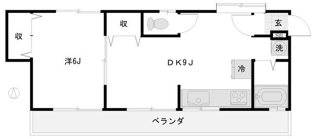 横浜市保土ケ谷区東川島町のアパートの間取り