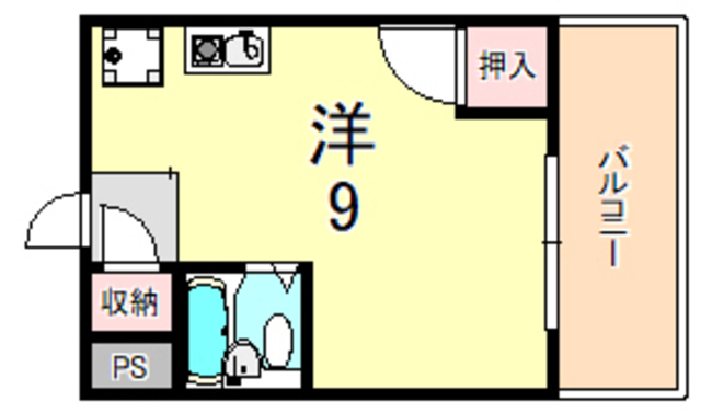 明石市朝霧東町のマンションの間取り