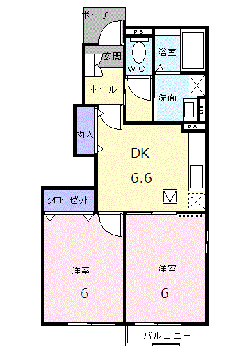 サンモールハイツＡの間取り