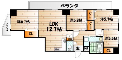 ル・シエルの間取り