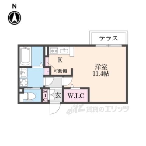 大津市桜野町のマンションの間取り