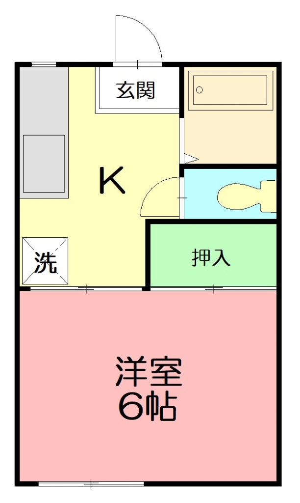 厚木市愛甲のアパートの間取り