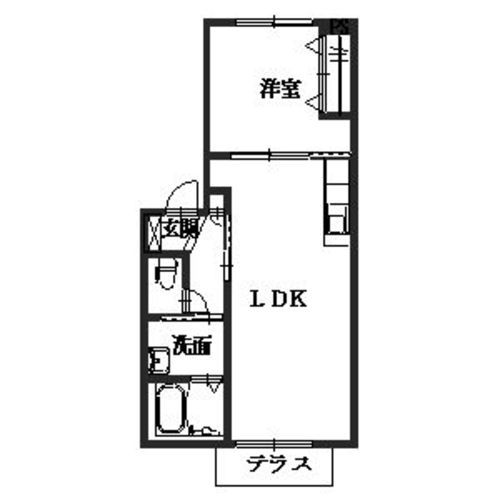 福知山市石原のアパートの間取り