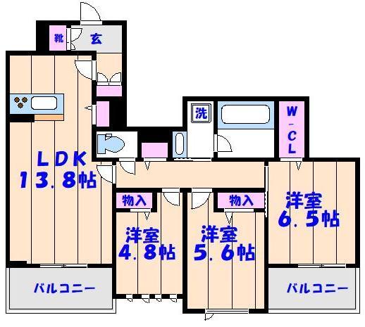 ザ・アークコート市川妙典の間取り