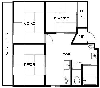 馬場マンションの間取り