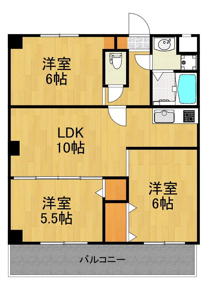 川崎市幸区南加瀬のマンションの間取り