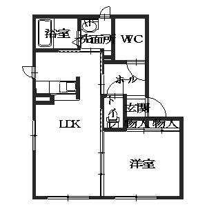 朝来市山東町楽音寺のアパートの間取り