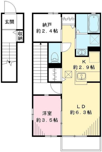 ラ・フォンテーヌ　Ｂの間取り