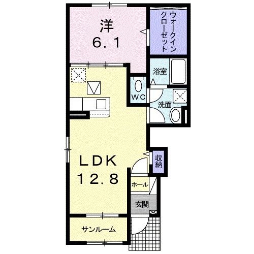 ドリームワークス　八番館の間取り