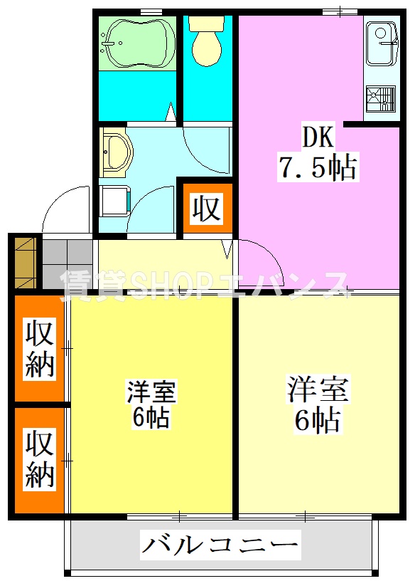 カサヴェールワコーの間取り