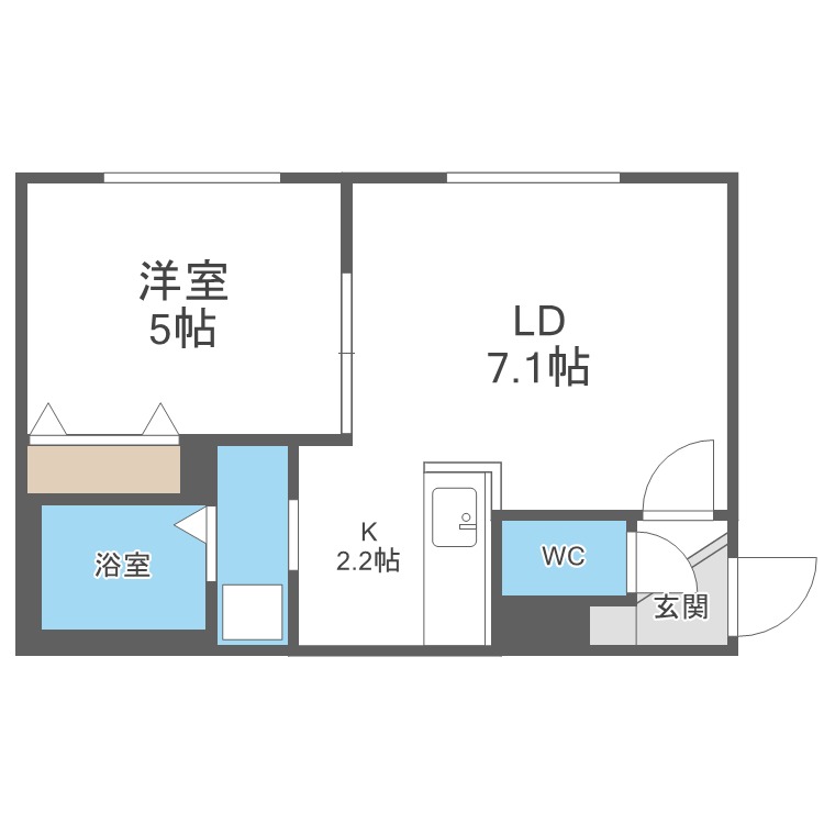 グランド北３２条の間取り