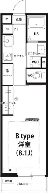 柏市東台本町のマンションの間取り