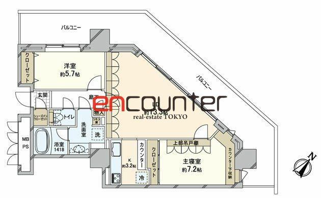 中野区東中野のマンションの間取り