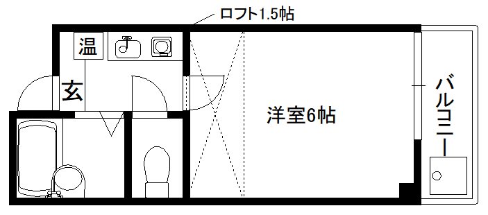 京都市北区小山南上総町のマンションの間取り