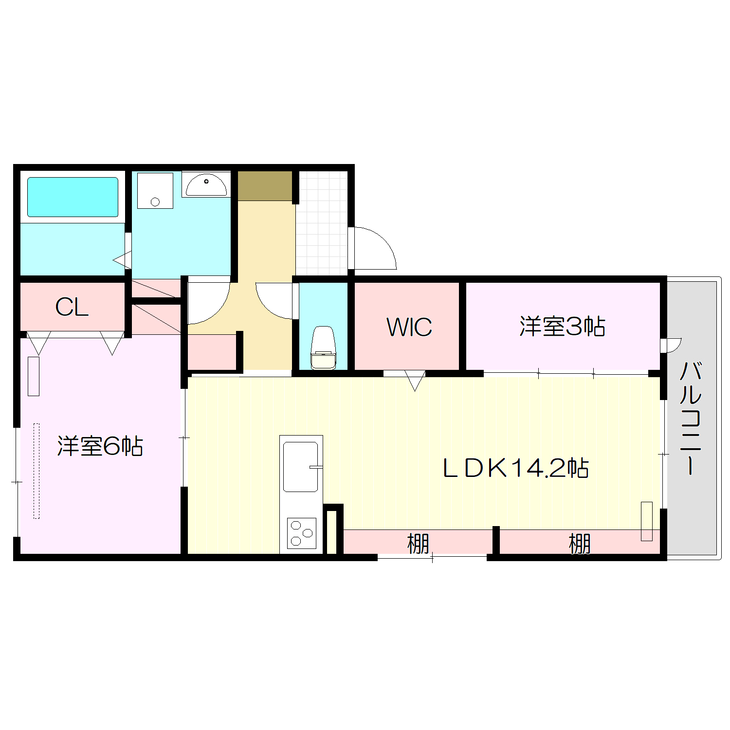 仮称D-ROOM新家2丁目の間取り