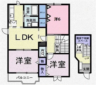 加東市北野のアパートの間取り