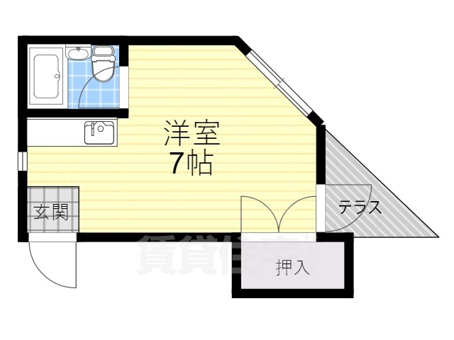 茨木市中総持寺町のアパートの間取り