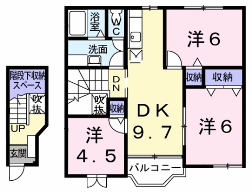 【板野郡上板町七條のアパートの間取り】