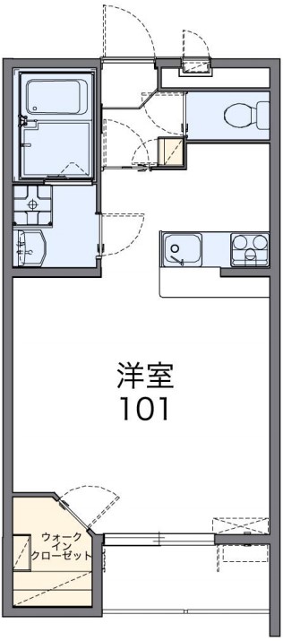 岡山市南区当新田のアパートの間取り