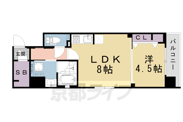 ベラジオ雅び東寺ＷＥＳＴの間取り