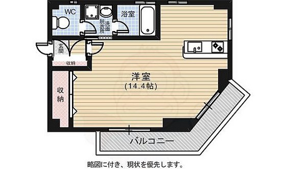 広島市南区金屋町のマンションの間取り