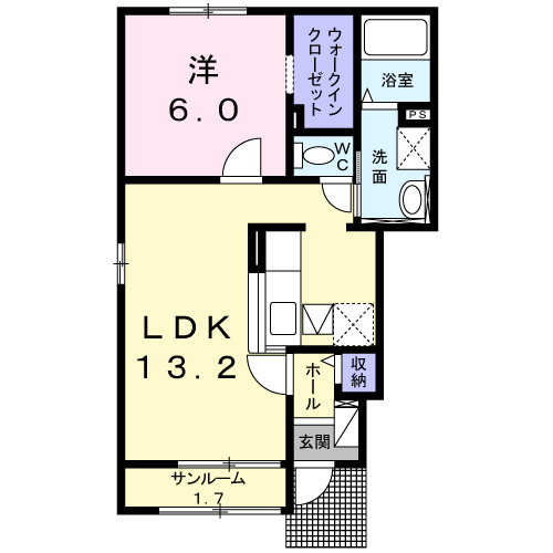 花巻市松園町築10年の間取り