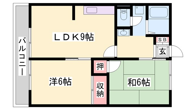 ドミール中島　B棟の間取り