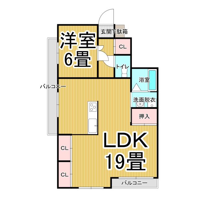 グランドハイツ西条の間取り