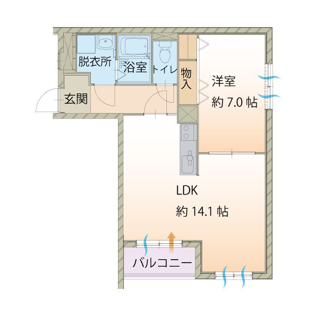 ハートフルマンションルージュの間取り