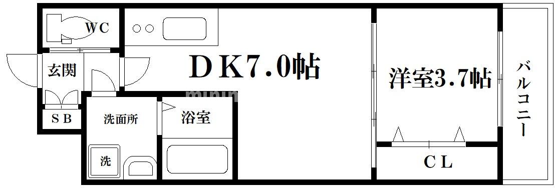 メルべージュ千林大宮の間取り