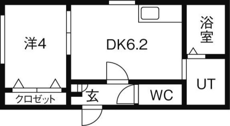 札幌市東区北十四条東のマンションの間取り