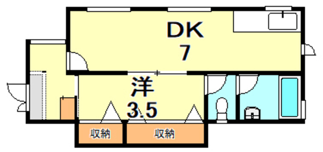 神戸市垂水区塩屋町のアパートの間取り