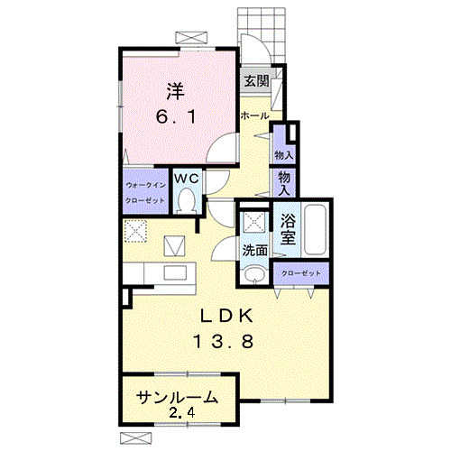 佐波郡玉村町大字板井のアパートの間取り