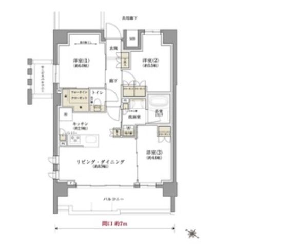 TENAS千歳船橋 テナス千歳船橋の間取り