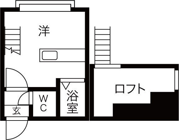 札幌市東区北二十六条東のアパートの間取り