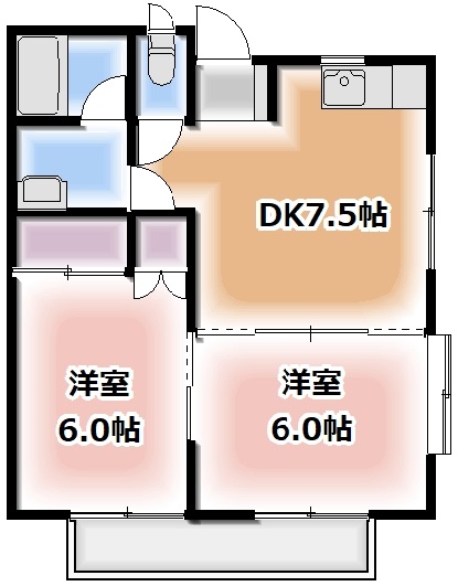 コーポスポットライト兵庫塚の間取り